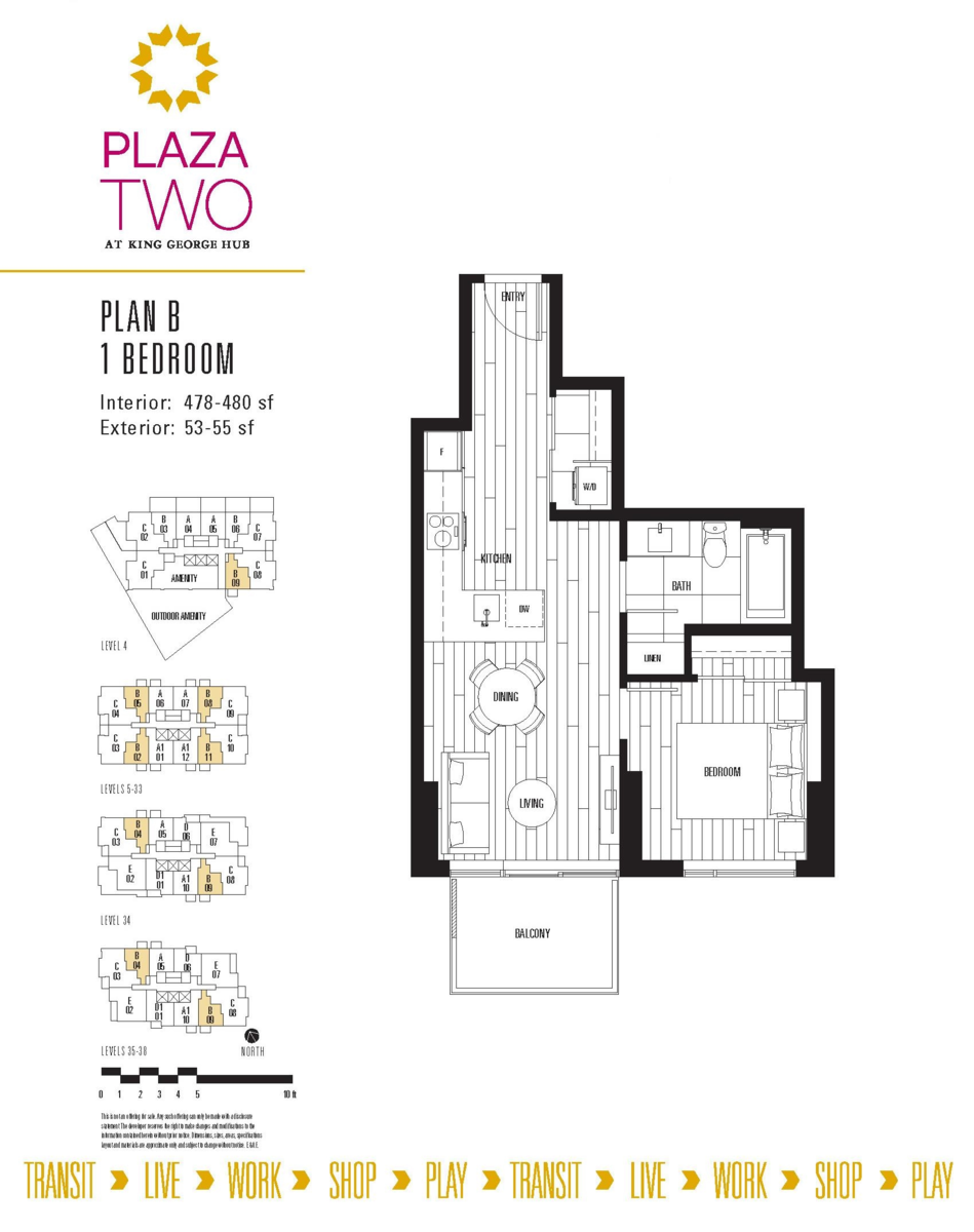 Kitchen Island Photo of 611 13745 George Junction, Surrey, BC