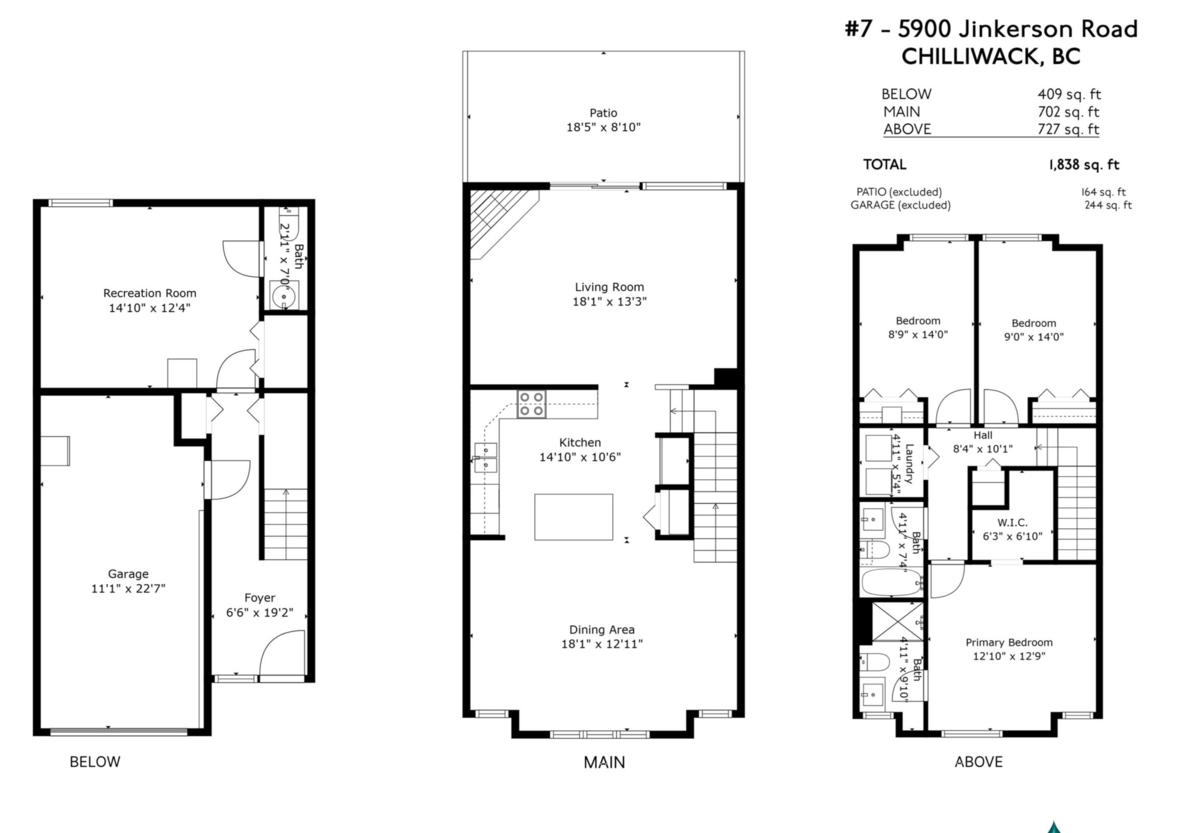 Aerial View of 7 5900 Jinkerson Road, Chilliwack, BC