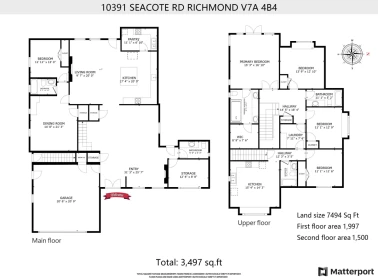Staircase Photo of 10391 Seacote Road, Richmond, BC