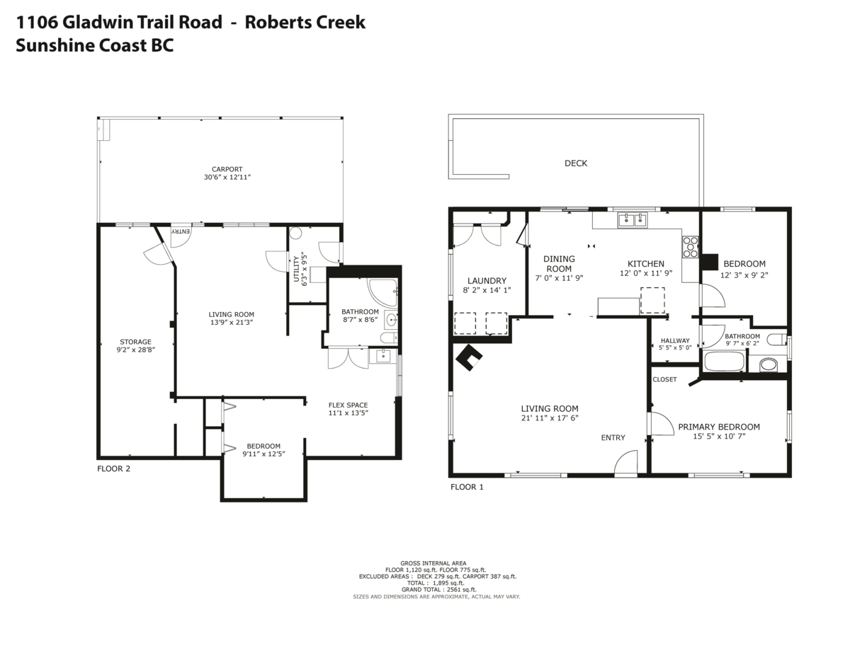 Bedroom 3 Photo of 1106 A & B Gladwin Trail Road, Roberts Creek, BC