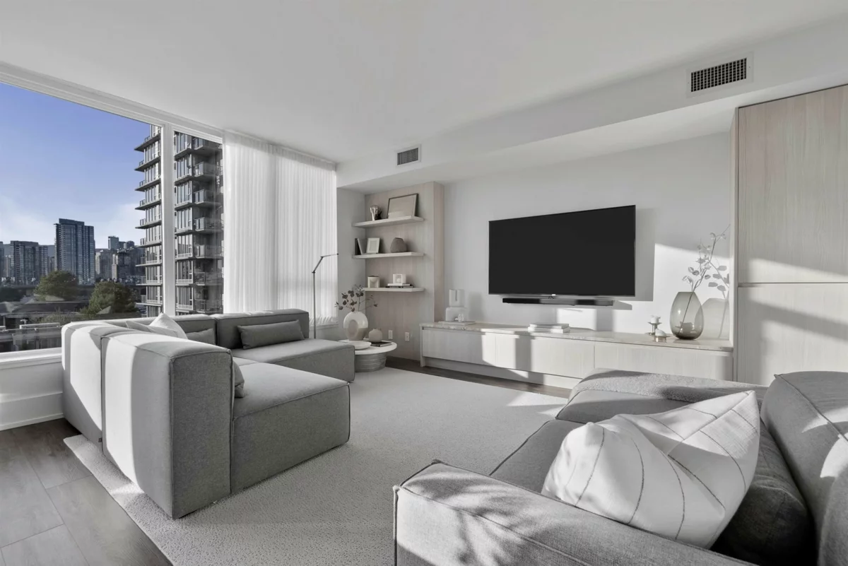 Living Room Photo of 713 1887 Crowe Street, Vancouver, BC