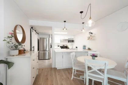 Front exterior of 8 385 Ginger Drive, New Westminster, BC