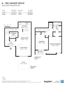 Primary Bedroom Photo of 8 385 Ginger Drive, New Westminster, BC