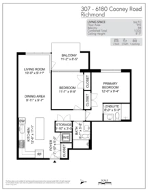 Aerial View of 307 6180 Cooney Road, Richmond, BC