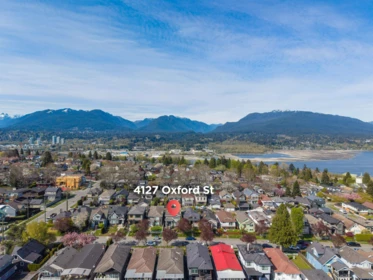 Aerial View of 4127 Oxford Street, Burnaby, BC
