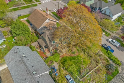 Aerial View of 905 Third Avenue, New Westminster, BC