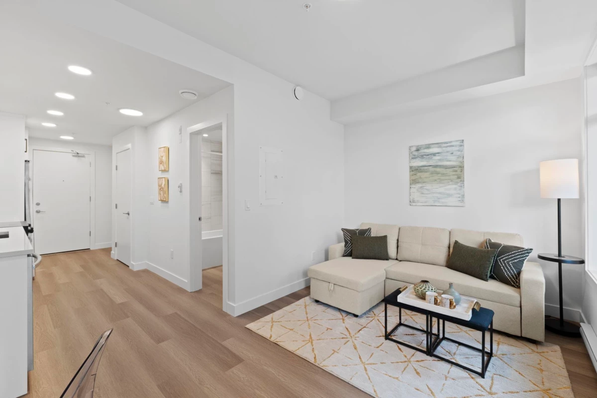 Living Room Photo of 304 33820 South Fraser Way, Abbotsford, BC