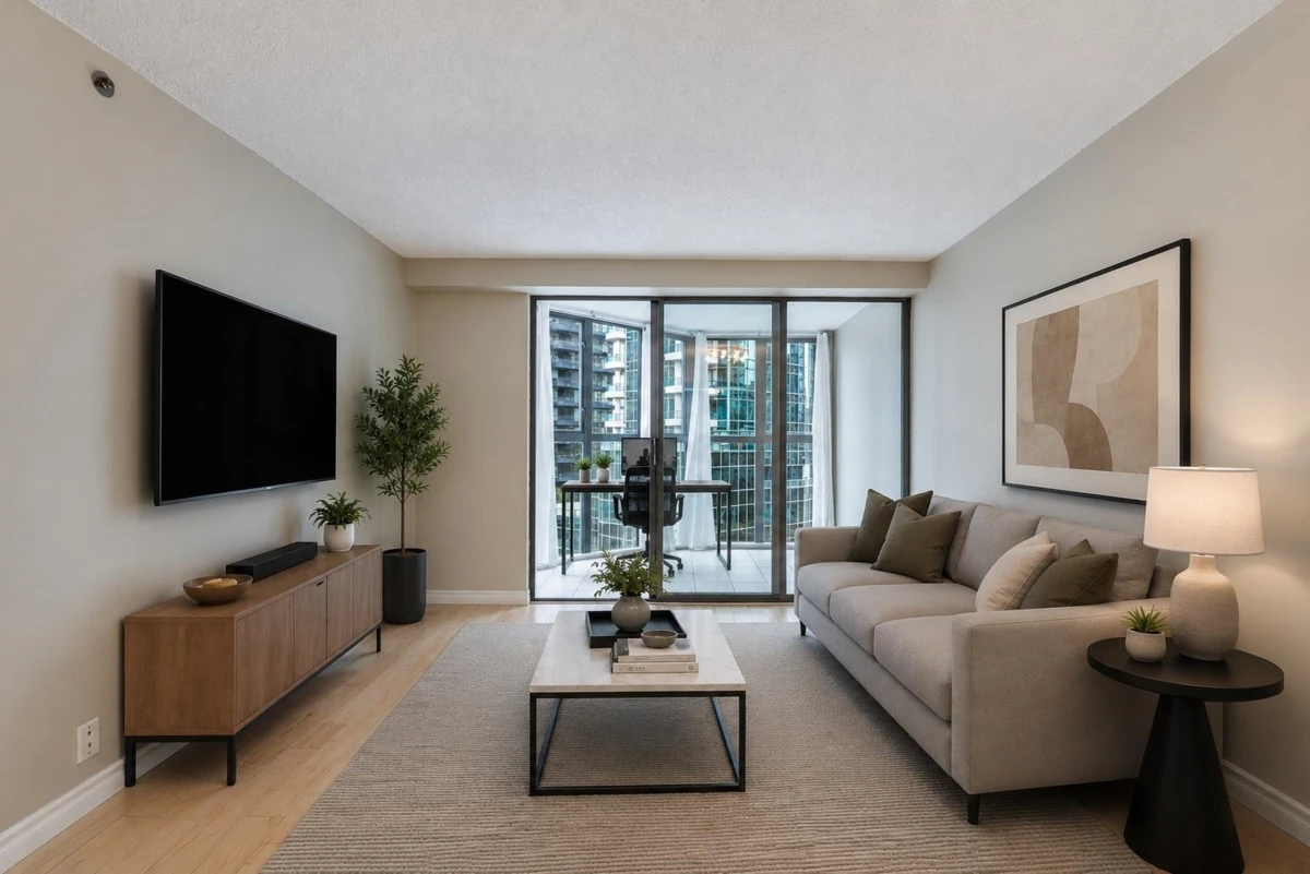 Living Room Photo of 1104 789 Drake Street, Vancouver, BC