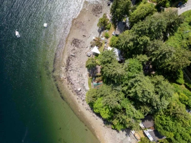 Aerial View of 1498 Tideview Road, Gibsons, BC
