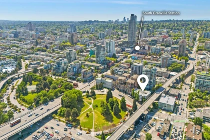 Aerial View of 401 1562 W 5th Avenue, Vancouver, BC