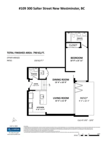 Laundry Room Photo of 109 300 Salter Street, New Westminster, BC