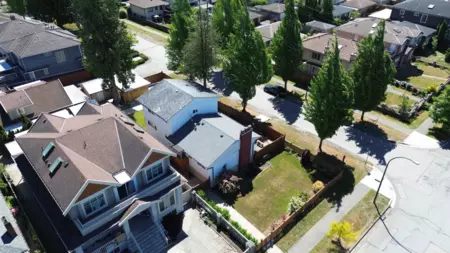Aerial View of 2911 E 51st Avenue, Vancouver, BC