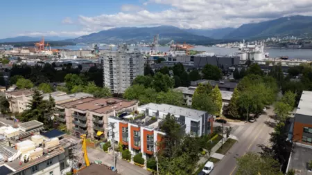Aerial View of 637 Victoria Drive, Vancouver, BC