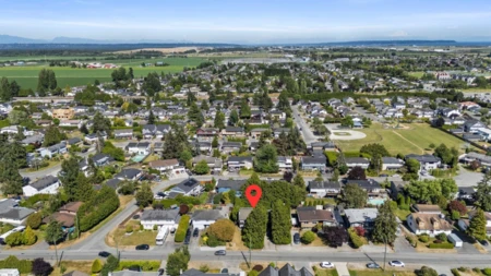 Aerial View of 4938 58 Street, Delta, BC