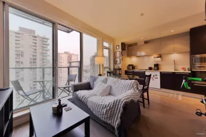 Living Room Photo of 1503 1221 Bidwell Street, Vancouver, BC