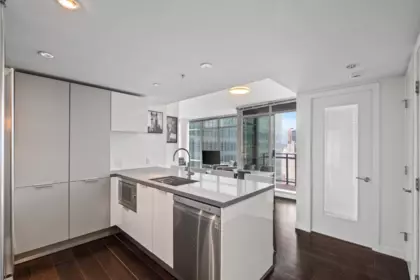 Living Room Photo of 2106 788 Richards Street, Vancouver, BC