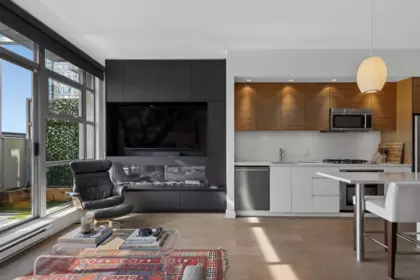 Living Room Photo of 503 1228 Homer Street, Vancouver, BC