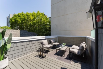 Aerial View of 1685 Nelson Street, Vancouver, BC