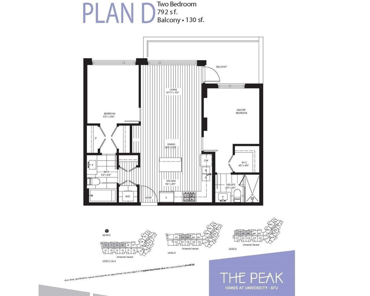 Guest Bathroom Photo of 609 8850 University Crescent, Burnaby, BC