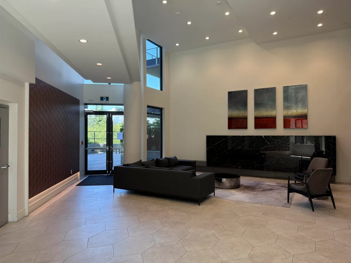 Living Room Photo of 609 8850 University Crescent, Burnaby, BC