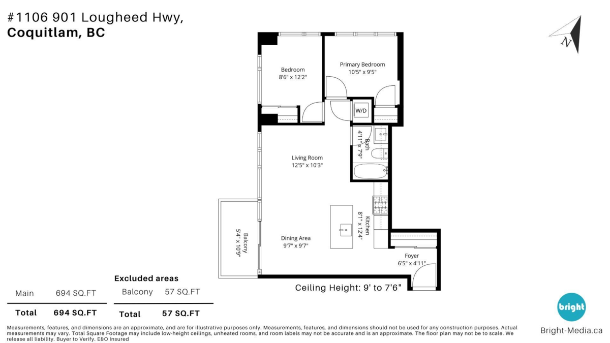 Aerial View of 1106 901 Lougheed Highway, Coquitlam, BC