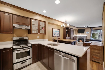 Kitchen Island Photo of 207 2050 Lake Placid Road, Whistler, BC