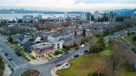 Aerial View of 5 229 E 8th Street, North Vancouver, BC