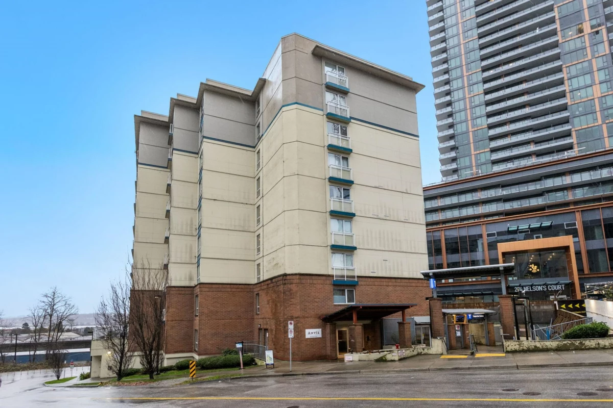 Aerial View of 303 200 Keary Street, New Westminster, BC