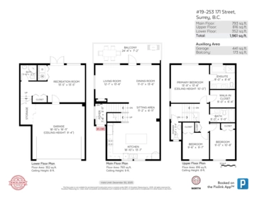 19 253 171 Street, Surrey, BC, Surrey — Townhouse for sale