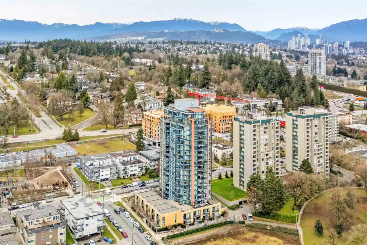 Aerial View of 1801 188 Agnes Street, New Westminster, BC