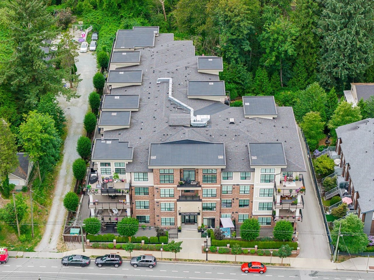 Aerial View of 204 12367 224 Street, Maple Ridge, BC