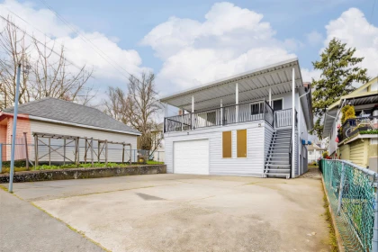 Aerial View of 3206 Adanac Street, Vancouver, BC