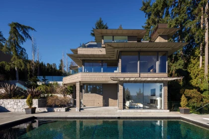 Aerial View of 3460 Rockview Place, West Vancouver, BC