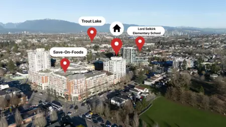 Aerial View of 751 1483 E King Edward Avenue, Vancouver, BC