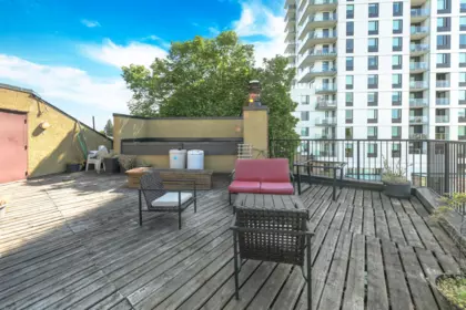 Outdoor Patio Photo of 201 3465 Glen Drive, Vancouver, BC