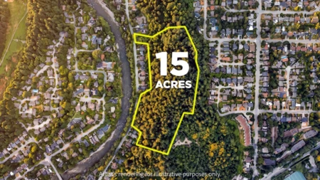 Aerial View of Lot 17 Riverside Drive, North Vancouver, BC