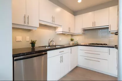 Kitchen Island Photo of 201 1233 W Cordova Street, Vancouver, BC