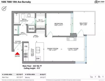 1606 7088 18th Avenue, Burnaby, BC, Burnaby — Apartment/Condo for sale