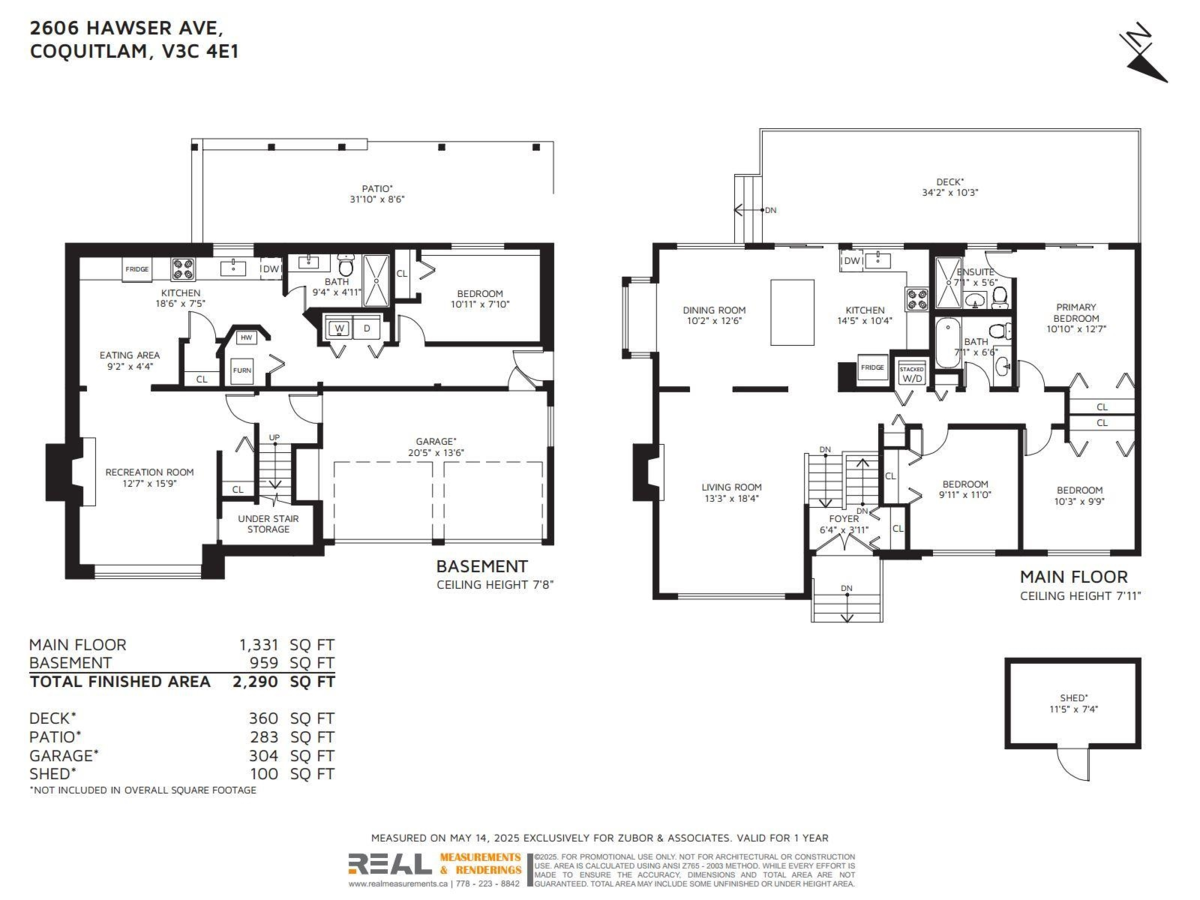 Exterior Rear Photo of 2606 Hawser Avenue, Coquitlam, BC
