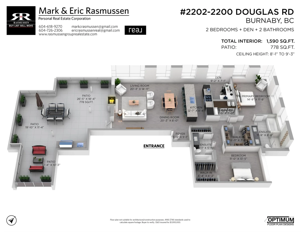 Outdoor Patio Photo of 2202 2200 Douglas Road, Burnaby, BC