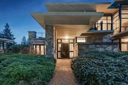 Aerial View of 303 2245 Twin Creek Place, West Vancouver, BC