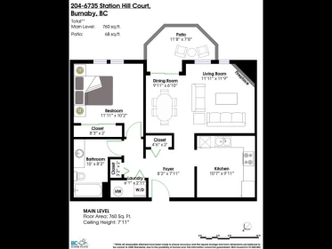 Basement Recreation Room Photo of 204 6735 Station Hill Court, Burnaby, BC