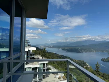 Front exterior of 1702 9060 University Crescent, Burnaby, BC