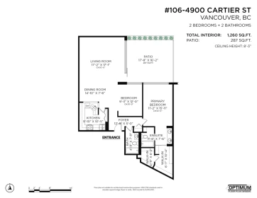 Aerial View of 106 4900 Cartier Street, Vancouver, BC