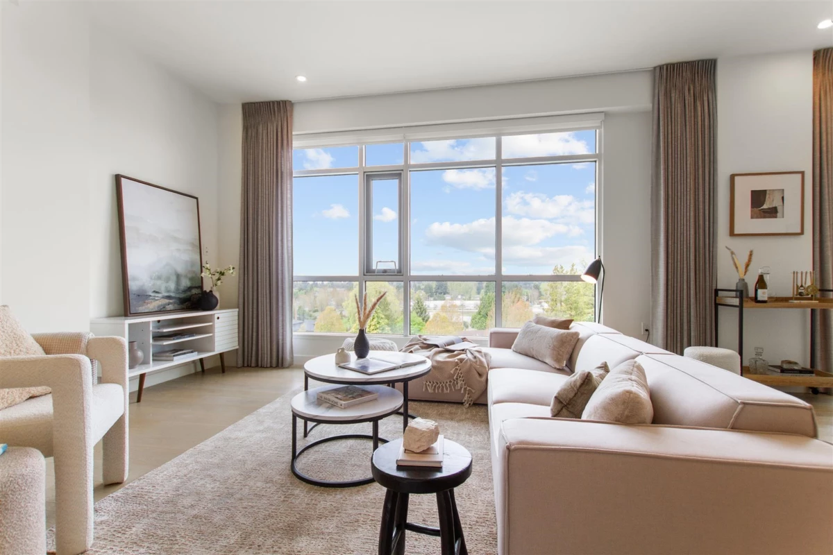 Living Room Photo of 601 5189 Cambie Street, Vancouver, BC
