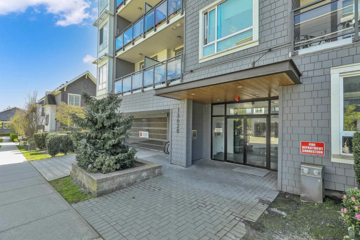 Exterior Rear Photo of 408 13628 81a Avenue, Surrey, BC