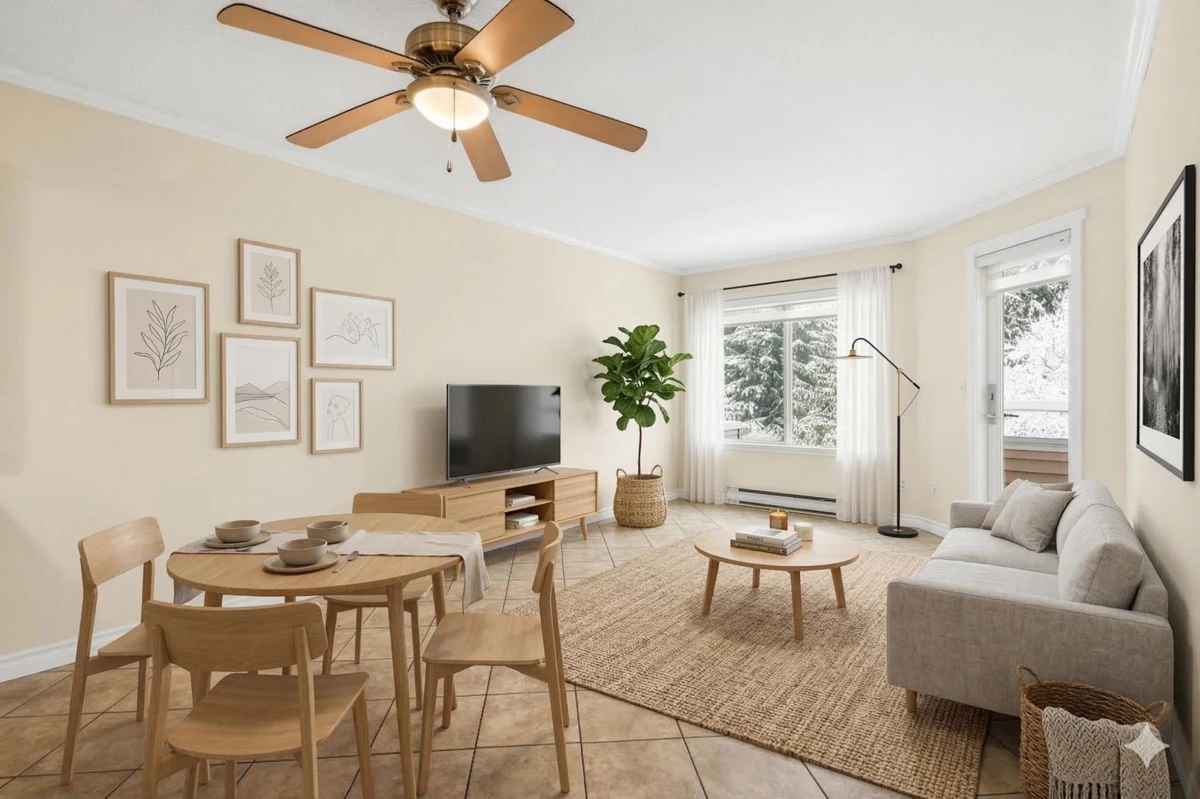Living Room Photo of 310 450 Bromley Street, Coquitlam, BC