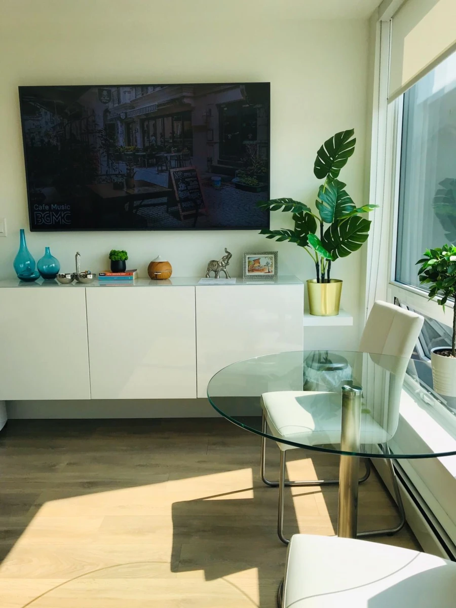 Living Room Photo of 508 1788 Columbia Street, Vancouver, BC