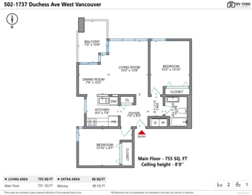 Bedroom 4 Photo of 502 1737 Duchess Avenue, West Vancouver, BC
