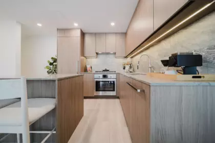 Kitchen Island Photo of 104 626 Claremont Street, Coquitlam, BC